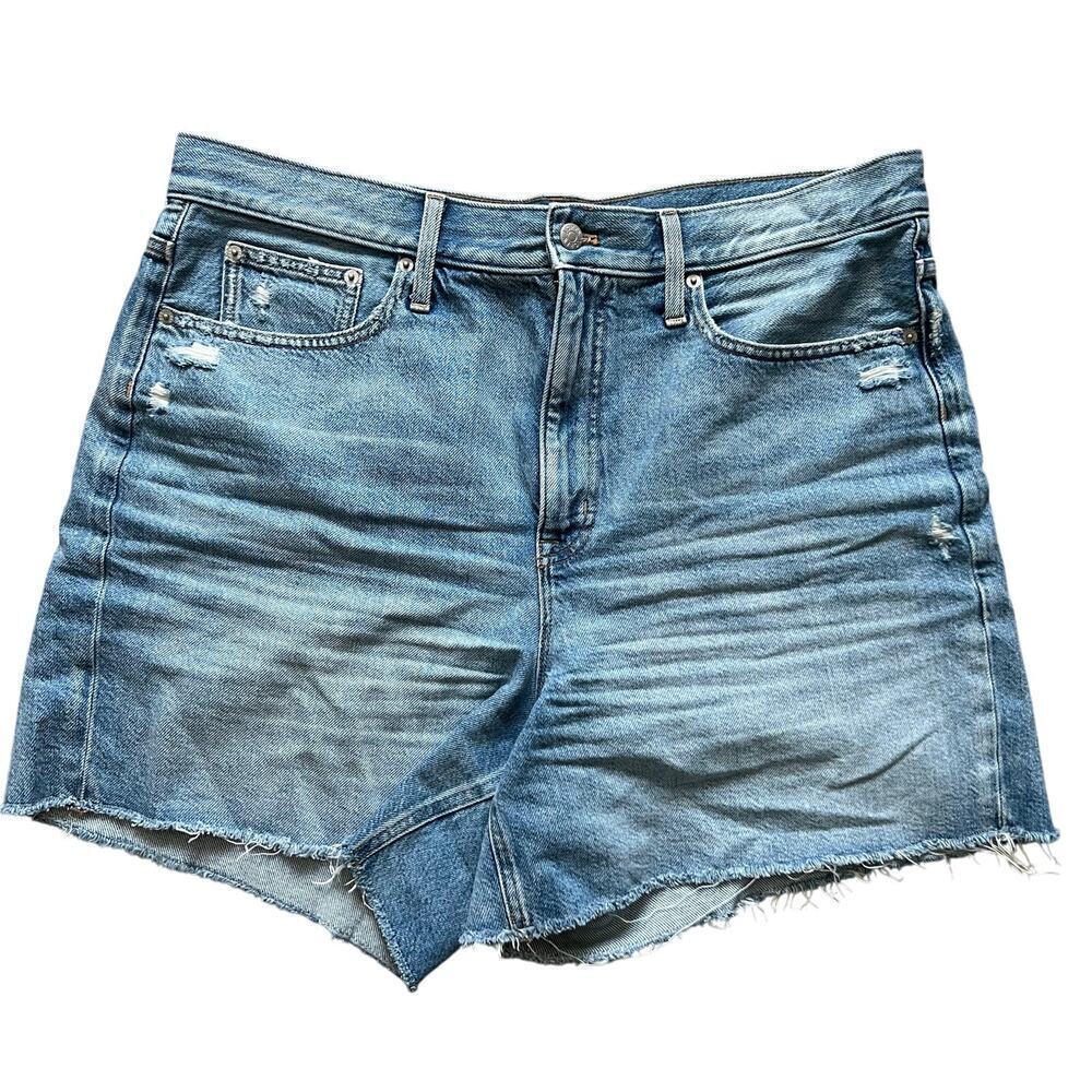 J.Crew Factory Women's Denim‎ Cutoff Shorts Sz 33 Distressed Raw Hem High Rise
